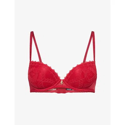 Aubade Womens  Mystery Of Love Plunge Lace Bra In Red