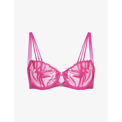 Aubade Womens  Sweet Euphoria Half Cup Lace Bra In Pink