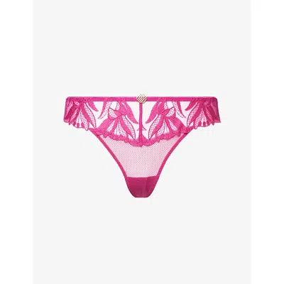 Aubade Womens  Sweet Euphoria Tanga Lace Briefs In Pink