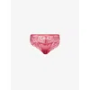 Aubade Womens Vibes Stretch-lace Tanga Briefs Love Potion