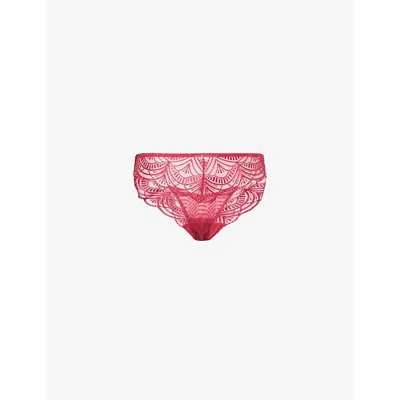 Aubade Womens Vibes Stretch-lace Tanga Briefs Love Potion In Love Potion