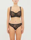 Aubade Danse Des Sens Comfort Half-cup Lace Bra In Black