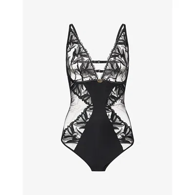 Aubade Womens  Sweet Euphoria Plunge Lace Body In Black