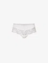 Aubade Womens Blanc Lovessence Mid-rise Stretch-woven Briefs In Blanc