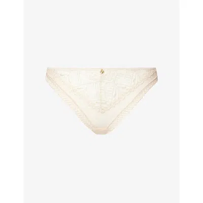 Aubade Womens Dune Icon Calypso Stretch-woven Tanga Briefs In Sand