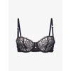 Aubade Danse Stretch-lace Half-cup Bra In Black