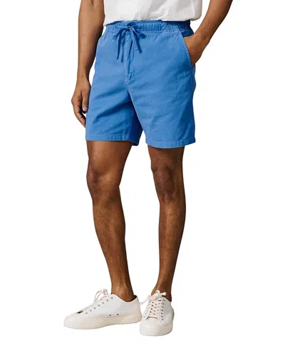 Aubin Allanby Cotton Drawstring Rugby Short In Blue