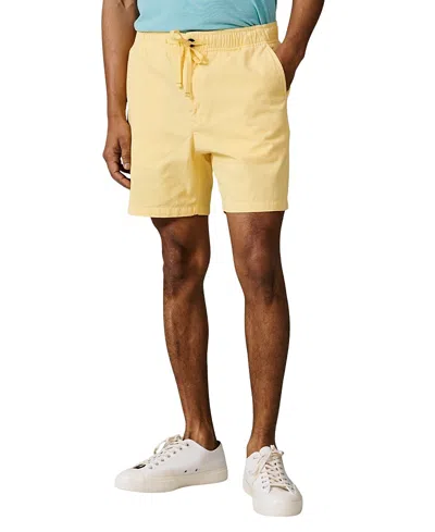 Aubin Allanby Cotton Drawstring Rugby Short In Yellow