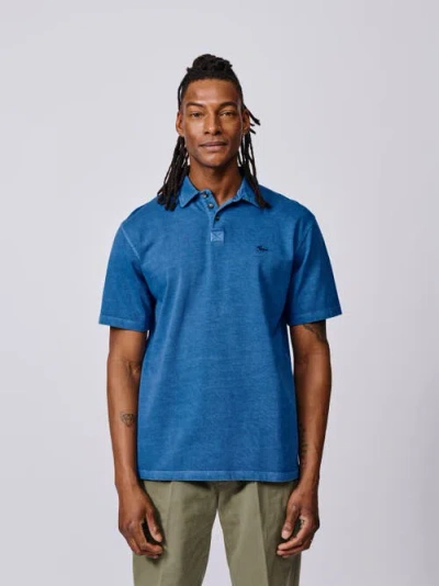 Aubin Arkwright Heavyweight Jersey Polo In Blue