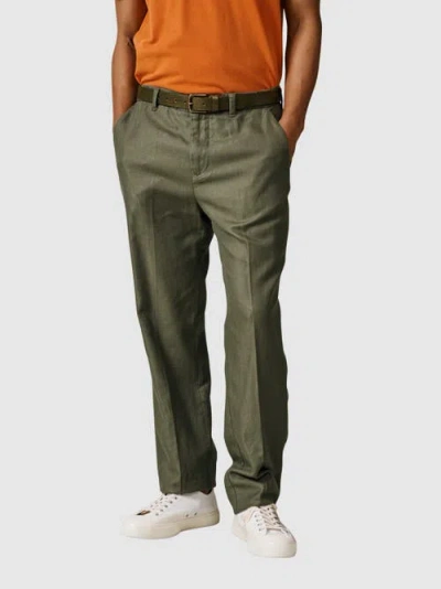 Aubin Axholme Slim Leg Suit Trouser In Brown