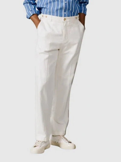 Aubin Axholme Slim Leg Suit Trouser In White