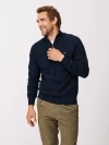 Aubin Bonby Zip Neck Sweater In Blue