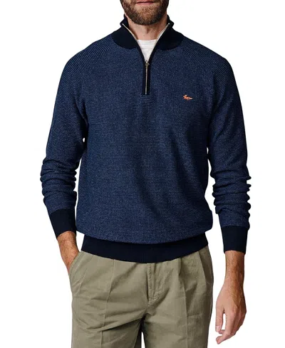 Aubin Bonby Zip Neck Sweater In Blue