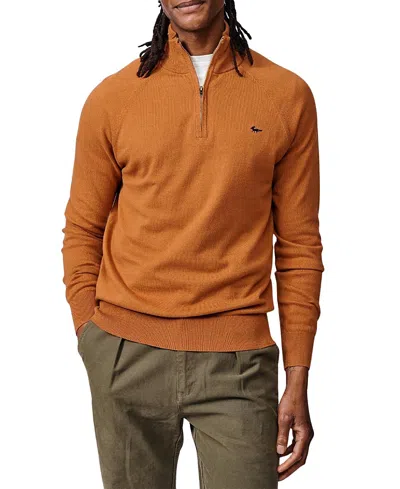 Aubin Bonby Zip Neck Sweater In Brown
