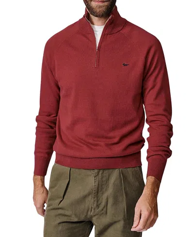 Aubin Bonby Zip Neck Sweater In Brown