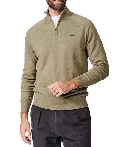 Aubin Bonby Zip Neck Sweater In Green