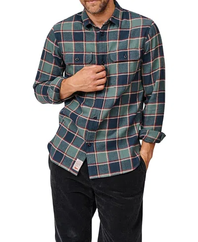 Aubin Crowle Button Up Flannel Shirt In Multi