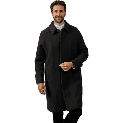 Aubin Dawes Wool Blend Overcoat In Brown Herringbone