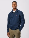 Aubin Dunster Zip Neck Sweatshirt In Blue