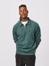 Aubin Dunster Zip Neck Sweatshirt In Green