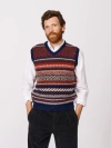 Aubin Fair Isle Slipover Wool Vest