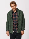 Aubin Frampton Shawl Cardigan Sweater In Brown