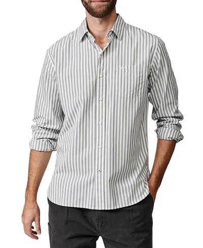Aubin Gladstone Poplin Button-down Shirt In Gray