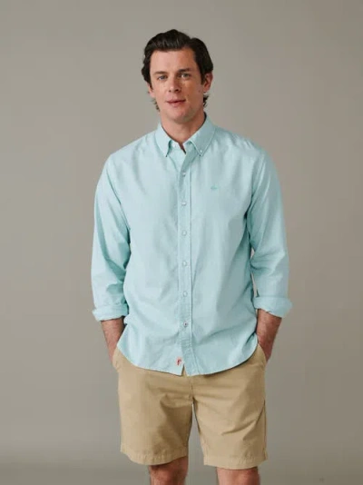 Aubin Horkstow Lightweight Oxford Shirt In Green