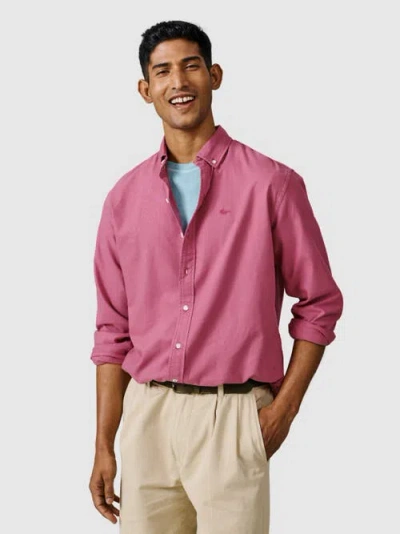 Aubin Horkstow Lightweight Oxford Shirt In Pink
