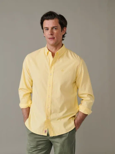 Aubin Horkstow Lightweight Oxford Shirt In Yellow