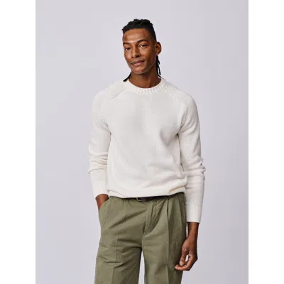 Aubin Lacey Cotton Linen Crew Neck Jumper In Neutral