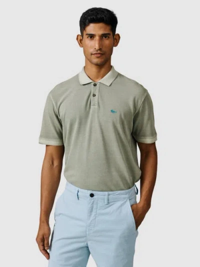 Aubin Lusby Short Sleeve Pique Polo Shirt In Brown