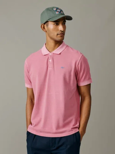 Aubin Lusby Short Sleeve Pique Polo Shirt In Pink
