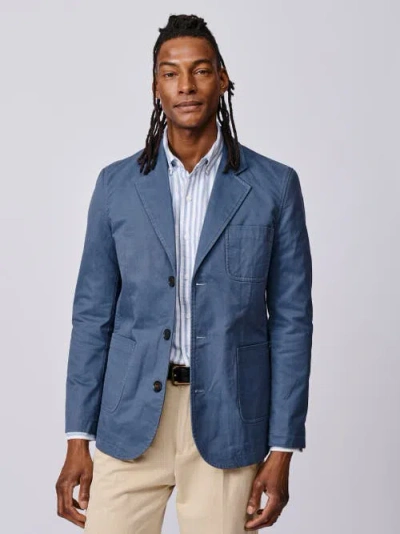 Aubin Mareham Patch Pocket Blazer In Blue