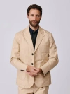 Aubin Mareham Patch Pocket Blazer In Neutral