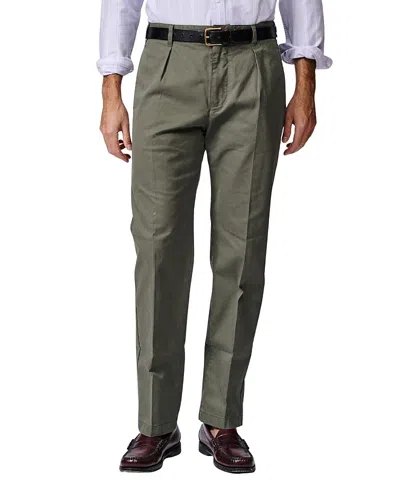 Aubin Mareham Relaxed Fit Suit Trouser In Green