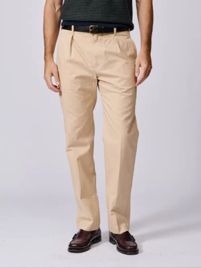 Aubin Mareham Relaxed Fit Suit Trouser In Sand