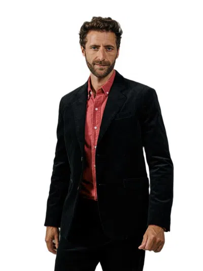 Aubin Marlborough Cord Suit Blazer In Black