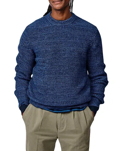 Aubin Martin Ribbed Crew Neck Sweater In Blue Twist