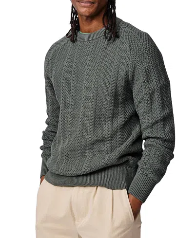 Aubin Montrose Textured Crew Neck Jumper In Gray