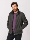 Aubin Newland Canvas Harrington Jacket In Black
