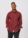 Aubin Normanby Button Up Shirt In Red