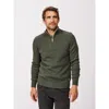 Aubin Pelham Zip Neck Sweater In Green