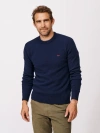 Aubin Phillips Lambswool Crew Neck Sweater In Blue