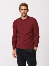 Aubin Phillips Lambswool Crew Neck Sweater In Burgundy