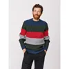Aubin Pitt Block Stripe Crew Neck Sweater