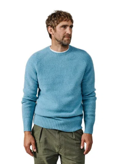 Aubin Prestwick Shetland Crew Neck Sweater In Peppermint