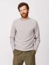 Aubin Prestwick Shetland Crew Neck Sweater In Silver