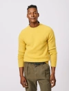 Aubin Prestwick Shetland Crew Neck Sweater In Yellow