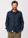 Aubin Ravendale Wool Shirt In Blue